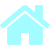 Light blue house icon with roof and chimney
