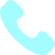 Light blue phone receiver icon on a transparent background.